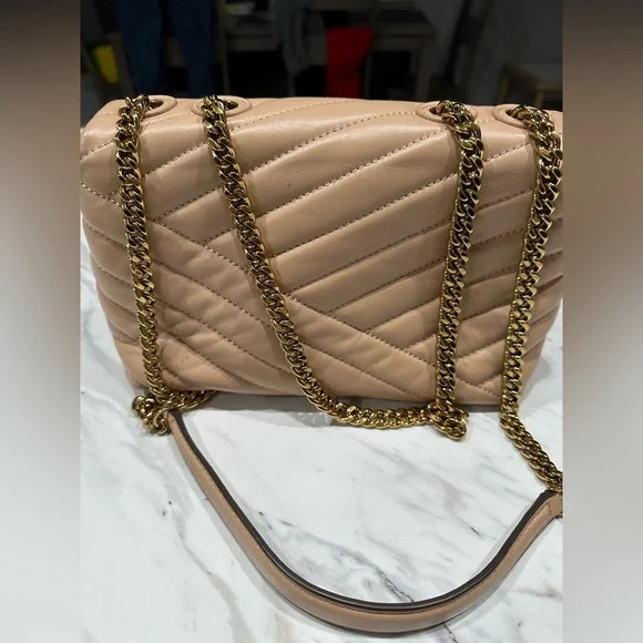 Tory Burch Quilted Tan Shoulder Bag - Picture 4 of 15